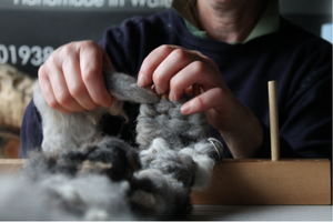 Peg Loom with welsh wool